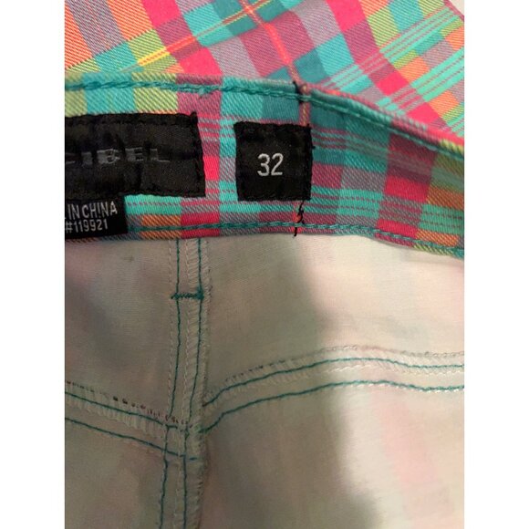 Decibel Mens Golf Shorts Clown core Plaid 32/Outside - Picture 13 of 13